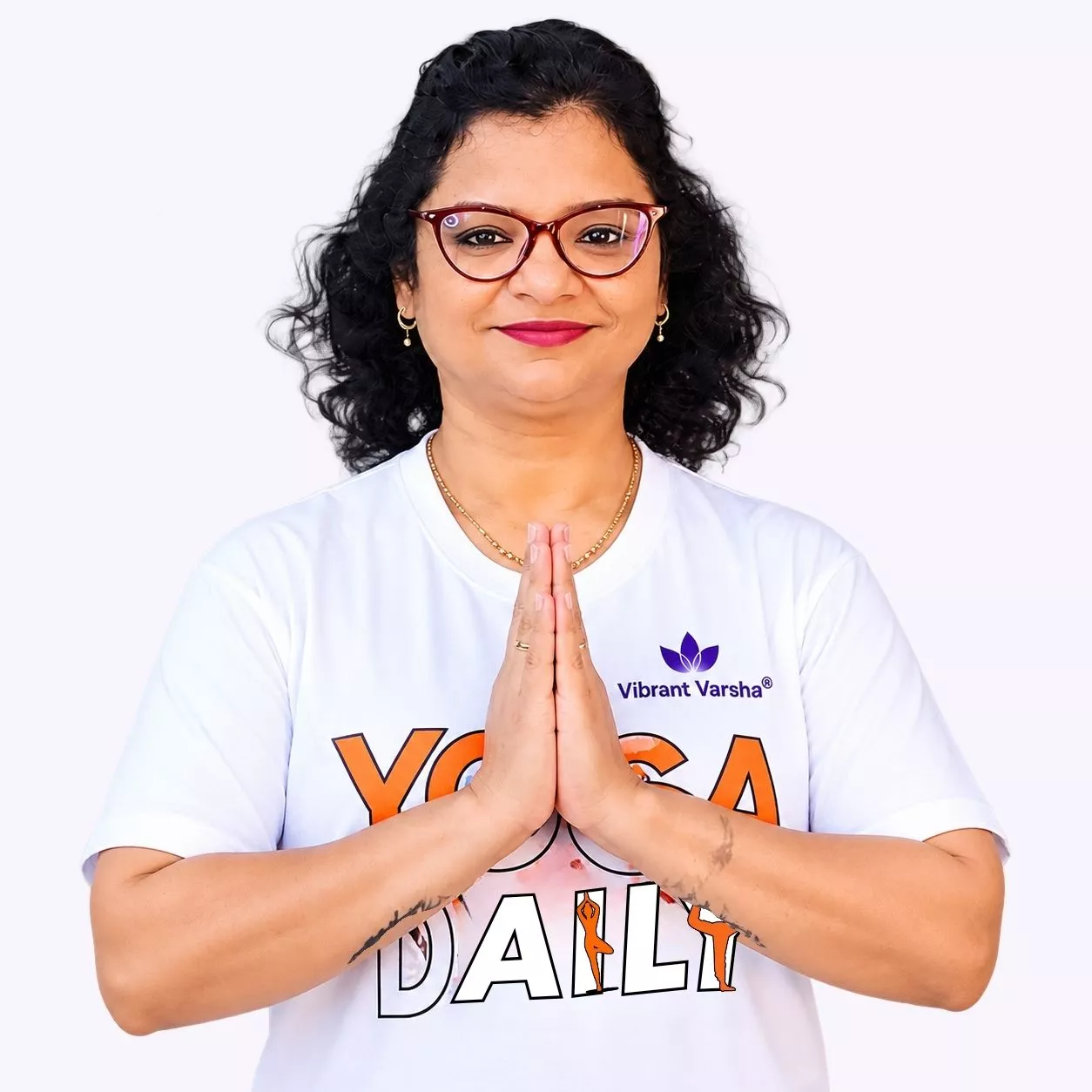 Varsha Anthony, Yoga Shiromani, offering daily yoga, pranayama and weight management support